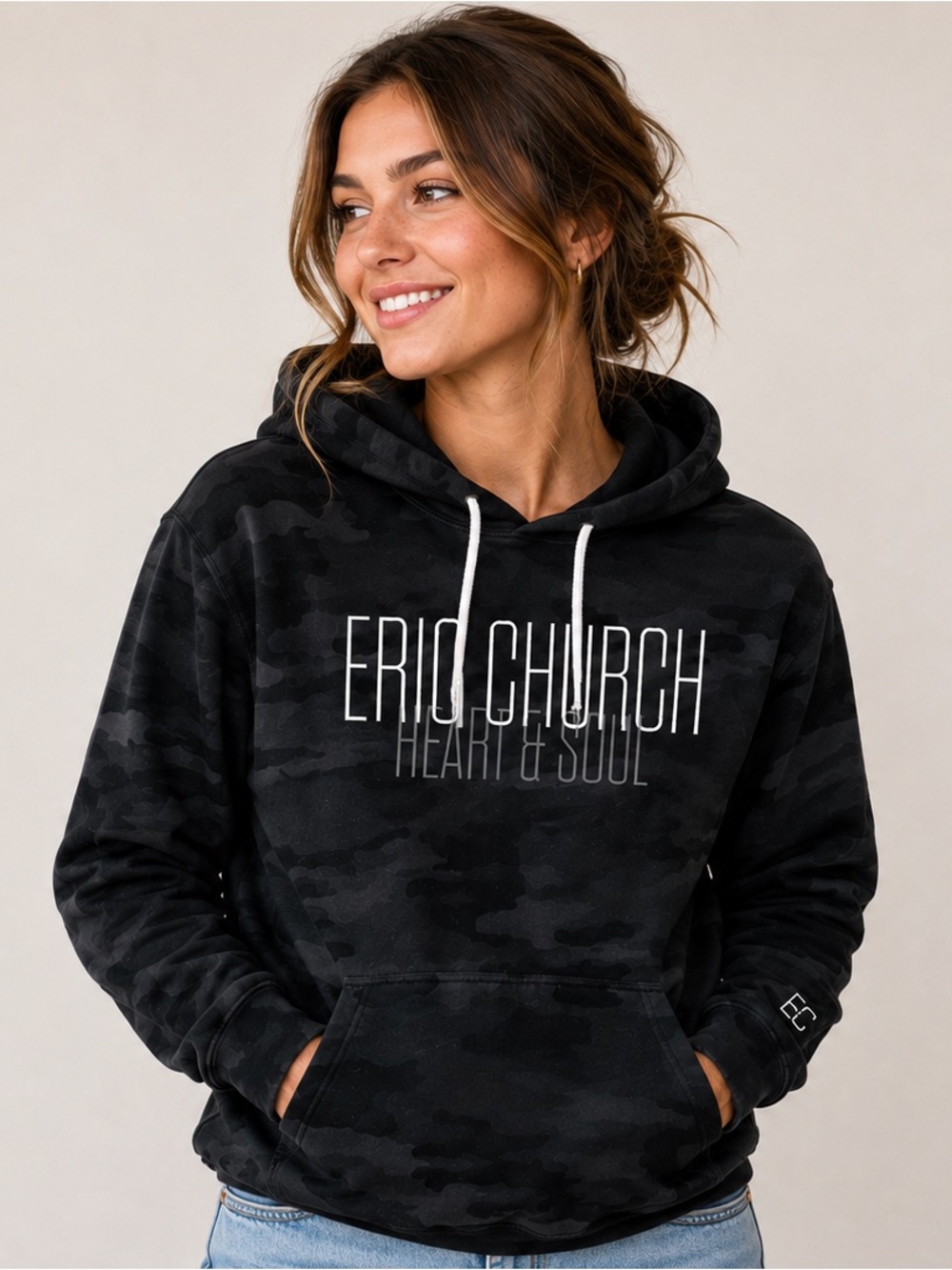 Eric Church 'Heart & Soul' Black Camo Hoodie